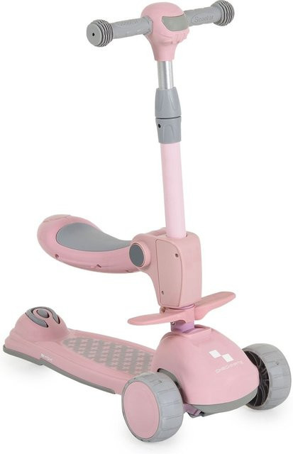 Byox Checkmate 2 in 1 Laufrad und Roller mit Licht und Sound rosa - Bild 1