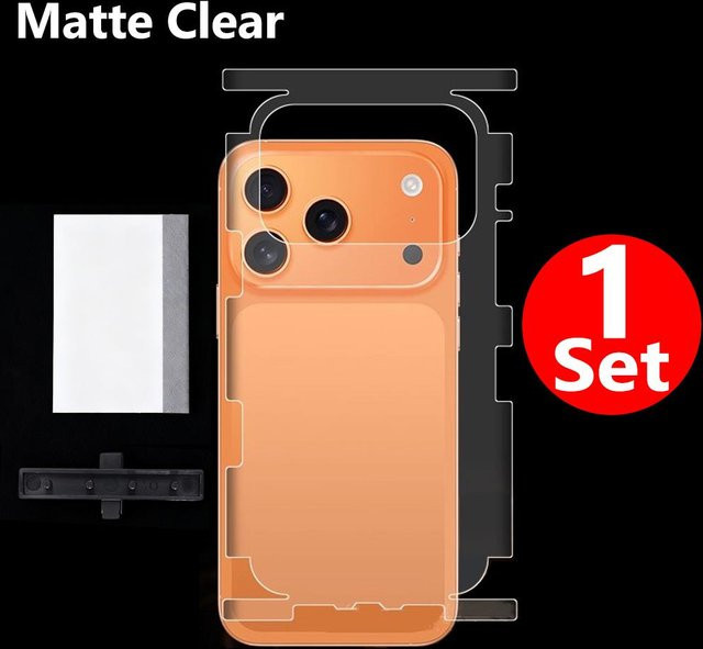 APPSUS Hydrogel-Schutzfolien Set für iPhone 17 Pro Max, iPhone 17 Air und iPhone 17 Pro, transparent, Rückseite und Seitenrahmen - Bild 1