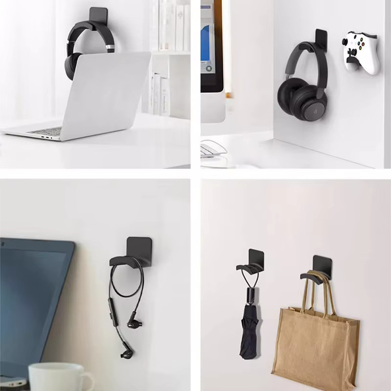 Universal Kopfhörerhalter und Gaming Controller Ständer in Schwarz zur Wandmontage unter dem Schreibtisch - Bild 4