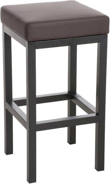 CLP Barhocker Taylor gepolsterter Barstuhl mit Kunstlederbezug und schwarzem Metallgestell, Sitzhöhe: 78 cm - Bild 1