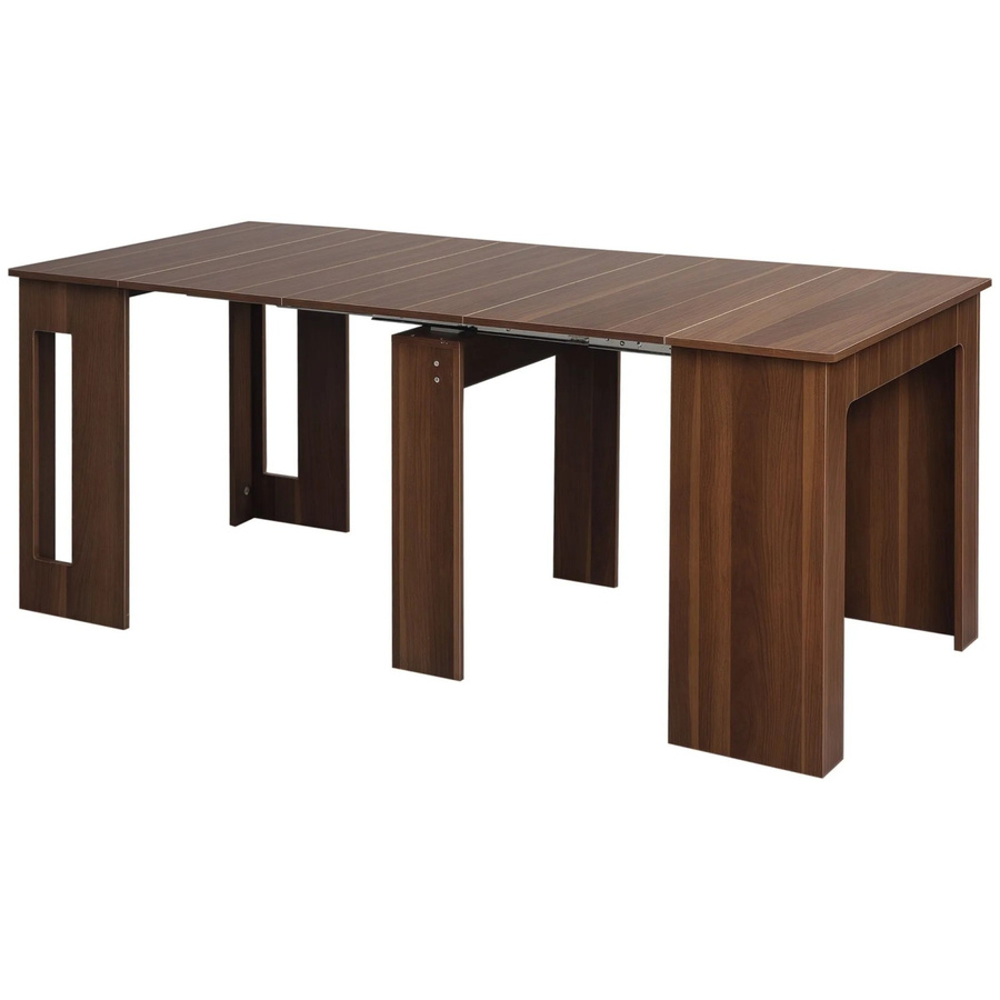 HOMCOM Esstisch aus Holz, ausziehbarer Klapptisch in modernem Design, Braun, B: 180 cm, T: 85 cm, H: 75 cm - Bild 2