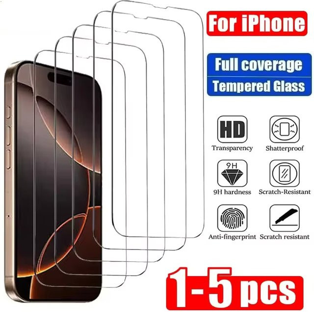 HD-Definition Panzerglas Displayschutzfolie für Apple iPhone 11 bis iPhone 18 Pro Max in Transparent - Bild 1