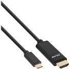 InLine USB-C auf HDMI Display Kabel in Schwarz, 3m Länge, unterstützt 4K2K und DP Alt Mode - Bild 1