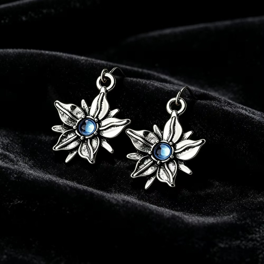 Ximia Ohrringe Schneeglöckchen-Blumen, Kristall, Silber, Damen, Ethno - Bild 5