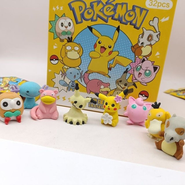 Bandai Pokémon Pikachu Überraschungstüten-Radiergummifiguren, 32-teiliges Set - Bild 1