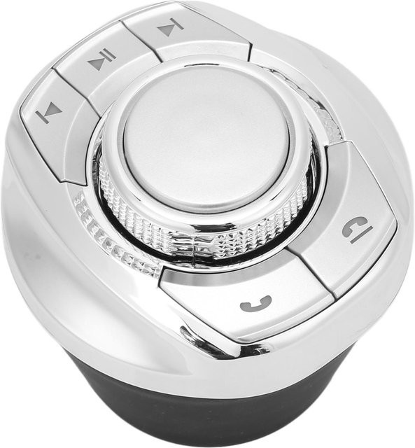 Fishine Universal Wireless Lenkrad-Bedientaste mit 8 definierten Funktionen via Bluetooth in Weiß und Silber - Bild 1