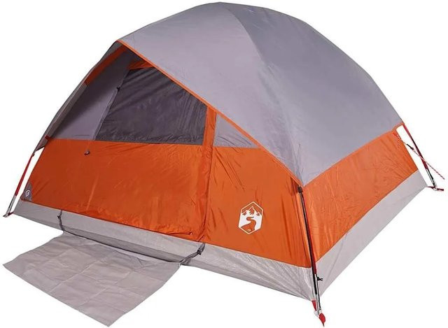 vidaXL Kuppel-Campingzelt für 3 Personen in Orange, wasserdicht - Bild 1