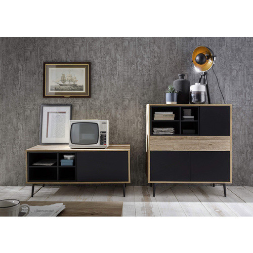 SIT Lowboard MAILBOX aus MDF und Metall, 1-türig, braun, B/T/H: 97,5 x 39,0 x 45,0 cm - Bild 2
