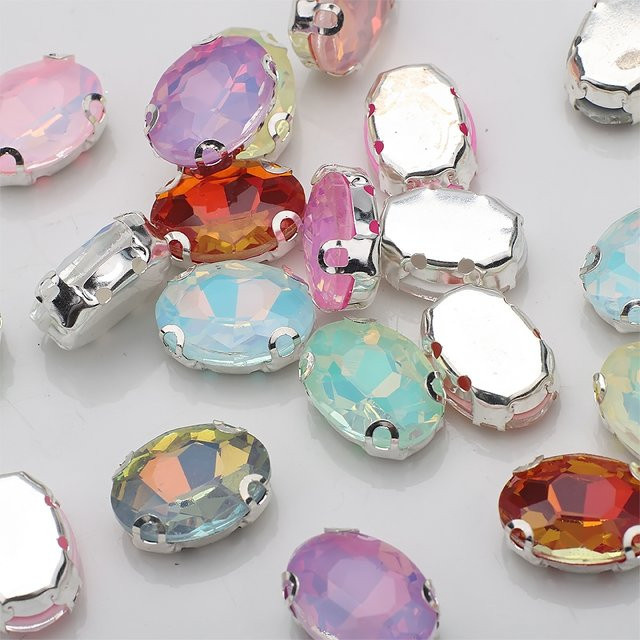 ZHUBI Diamant D-förmige Klaue, oval, Gelee Farbe - Bild 1