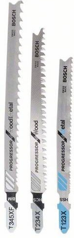 Bosch Stichsägeblatt-Set 3-teilig in Silber - Bild 1