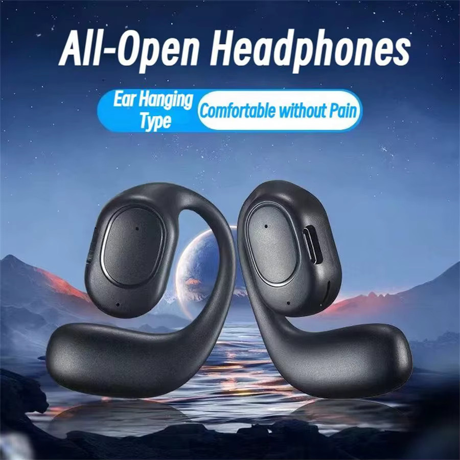 Briame Bluetooth Knochenleitung Kopfhörer mit Mikrofon und Noise Cancelling in Schwarz - Bild 2
