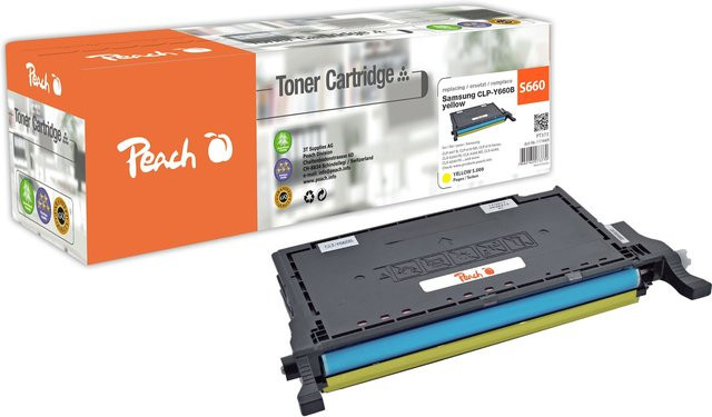 Peach S660 Toner XL Gelb (wiederaufbereitet) für Samsung CLP-607 N, CLP-610 ND und CLP-610 - Bild 1