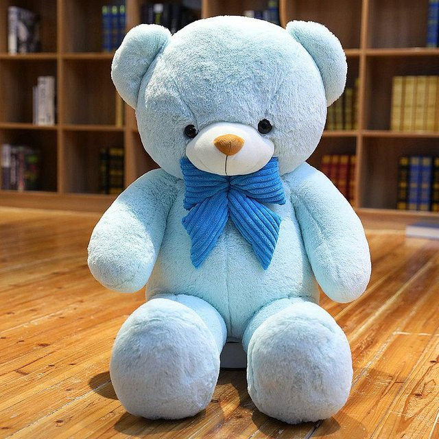 Kidsly Teddybär Plüsch Spielzeug, Rosa Blau, 100cm - Bild 1