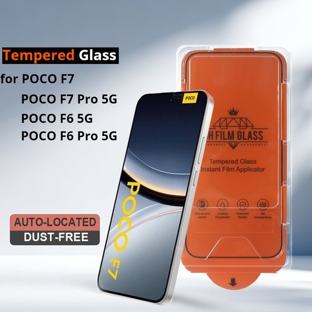 2er-Set gehärtetes Glas Displayschutz für Xiaomi Poco F6, Poco F6 Pro und Poco F7 Pro, transparent - Bild 1