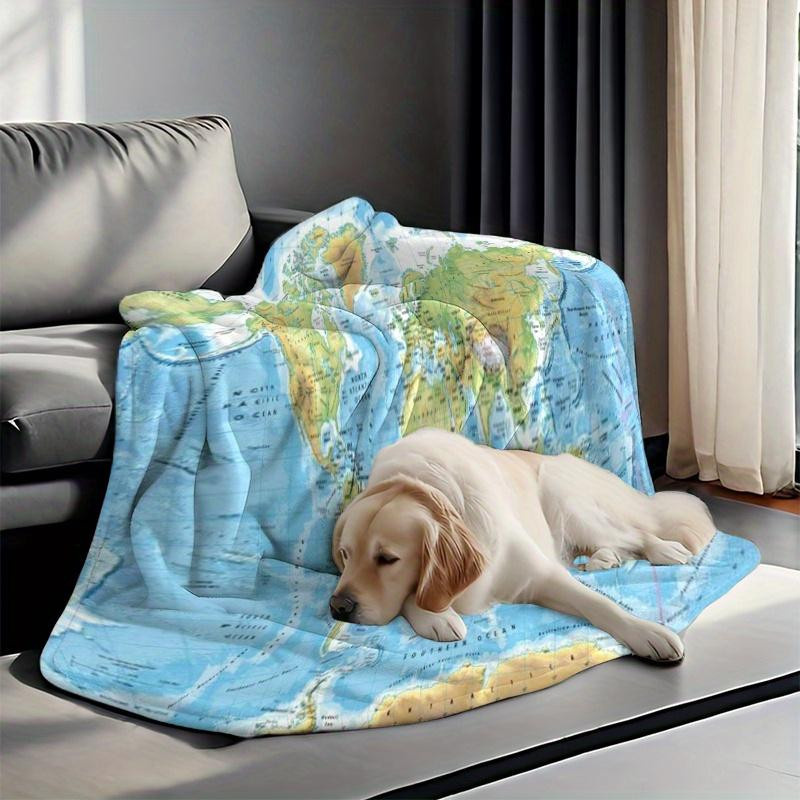 JMG Household Supplies Flanelldecke mit Weltkarten-Aufdruck, Mehrfarbig, B/H: 70 x 100 cm - Bild 3