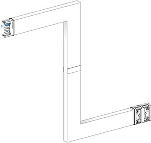Schneider Electric KSA400DZE43F KSA Z-Element Brandschott für Kleinverteiler, 400A, hochkant, aufwärts-abwärts, weiß - Bild 1