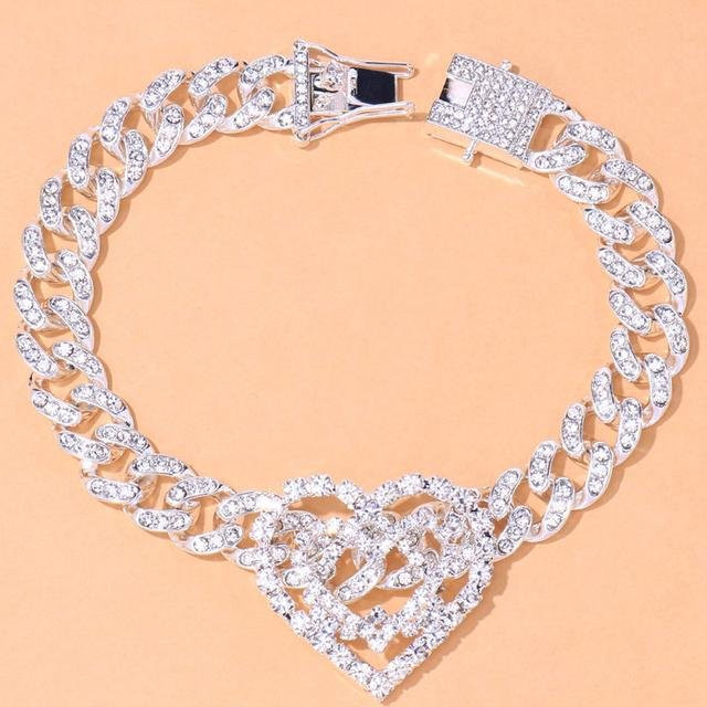 Wucifang Jewelry Fußkettchen, Messing, Kristall, Zirkonia, Damen, 25cm - Bild 1