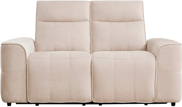 Vente-unique Relaxsofa Scamoco in Beige mit Chenillestoff und elektrischer Sitzverstellung, Breite: 170 cm - Bild 1