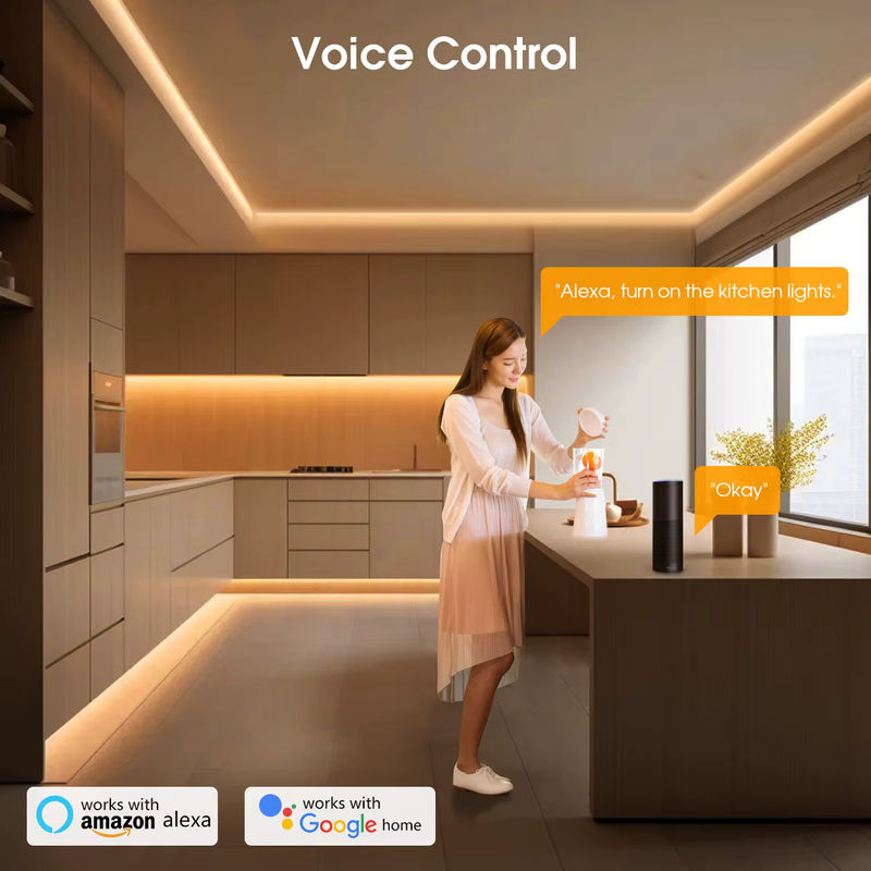 3M Tuya Smart Life COB CCT LED-Streifen DC24V, dimmbar, 2700K-6500K, kompatibel mit Alexa und Google Home, 5m - Bild 4