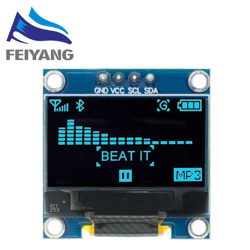 SAMIORE ROBOT OLED Display Modul 0,96 Zoll mit I2C und SPI Schnittstellen, Farben: Weiß/Blau/Gelb, Auflösung 128x64, für Arduino - Bild 2