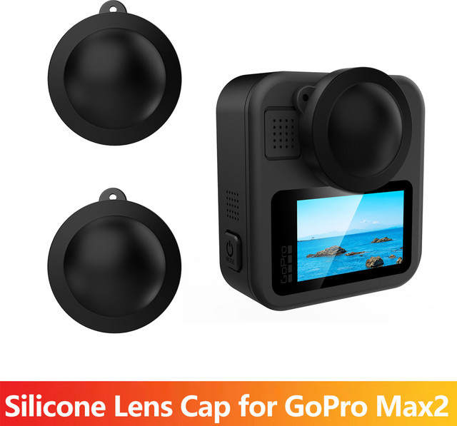 Stoßfeste Silikon-Objektivabdeckung für deine GoPro Max 2 Action-Kamera in Schwarz - Bild 1