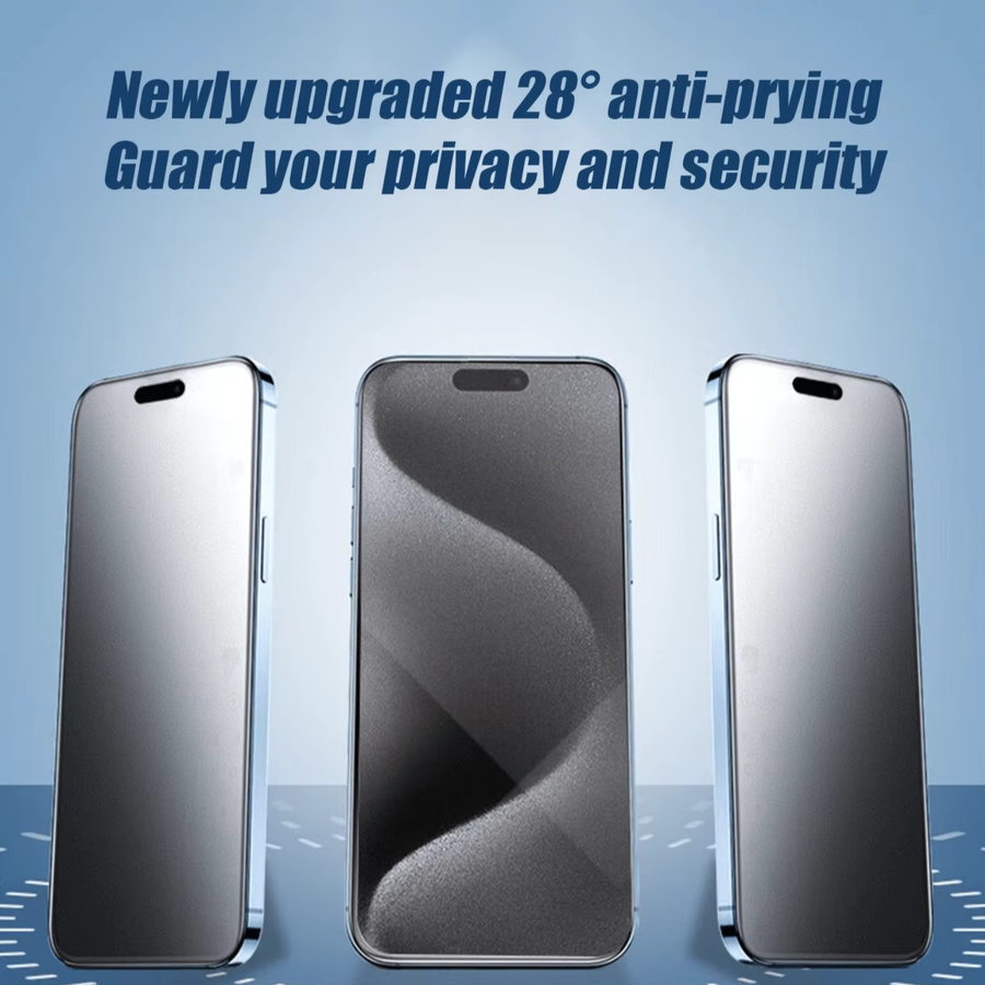 5-teiliges Set miaotiemo Matte Displayschutzfolie aus gehärtetem Glas mit Anti-Spy Funktion für iPhone 17 16e 16 15 14 13 12 11 Pro Max XS XR transparent - Bild 5