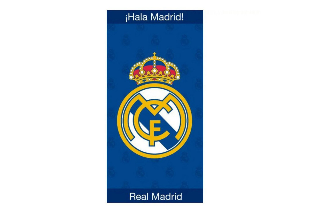 Real Madrid Strandtuch Blau aus Baumwolle, B: 70 cm, L: 140 cm - Bild 1