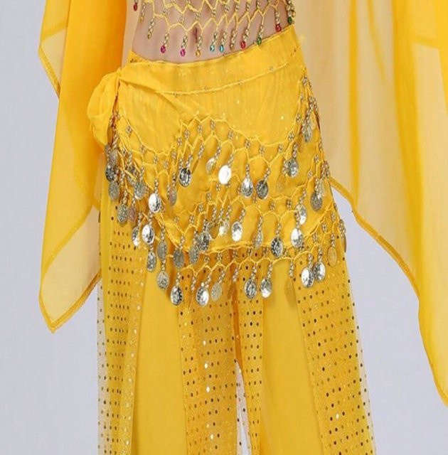 XYNN Hüftkette, drei Reihen goldene Münzen, bunt, Unisex - Bild 1