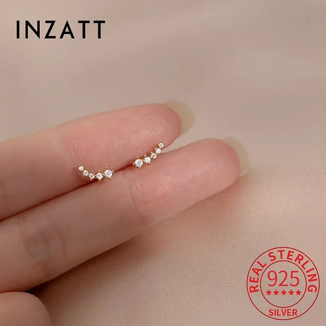 INZATT Ohrringe 925 Silber, Zirkonia, Damen - Bild 1
