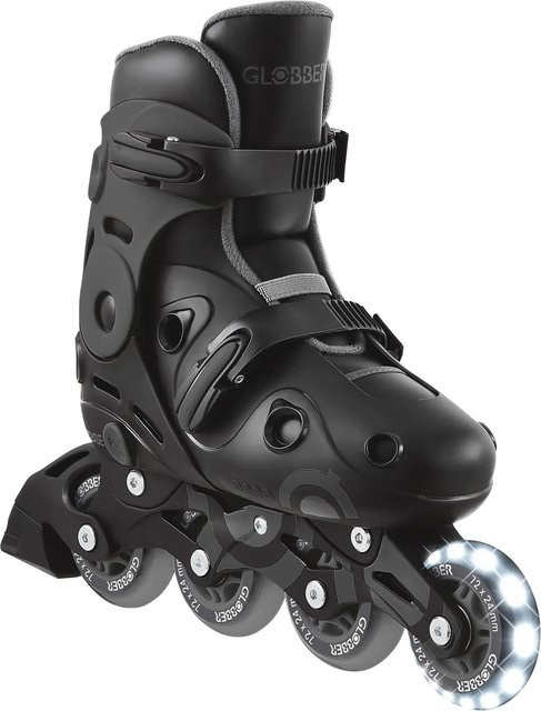 Globber Go Skates Inlineskates, verstellbar, Grau, mit Leuchtrolle - Bild 1