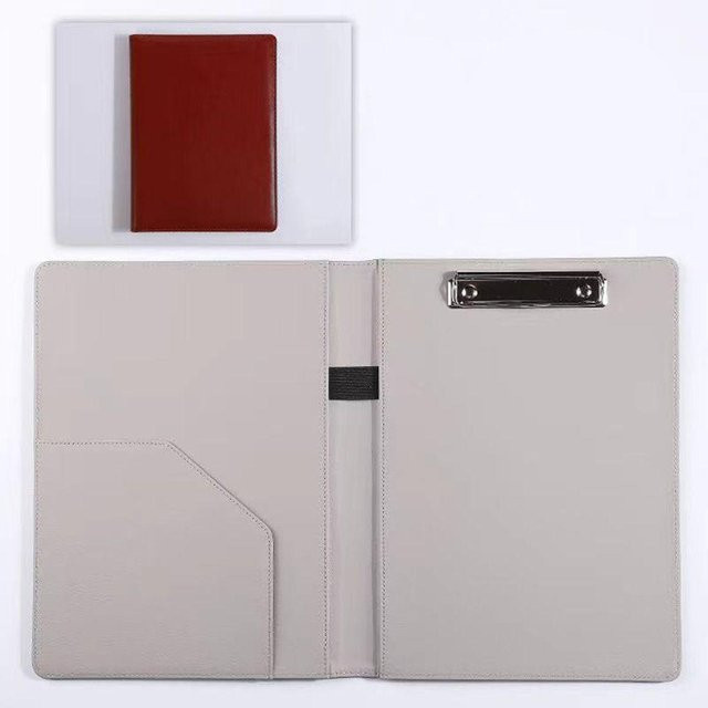 Yiran Furniture Tragbare A4 Klemmbrett Business Schreibunterlage aus Kunststoff, braun, Breite: 24,5 cm, Höhe: 24,5 cm, Tiefe: 4,0 cm - Bild 1