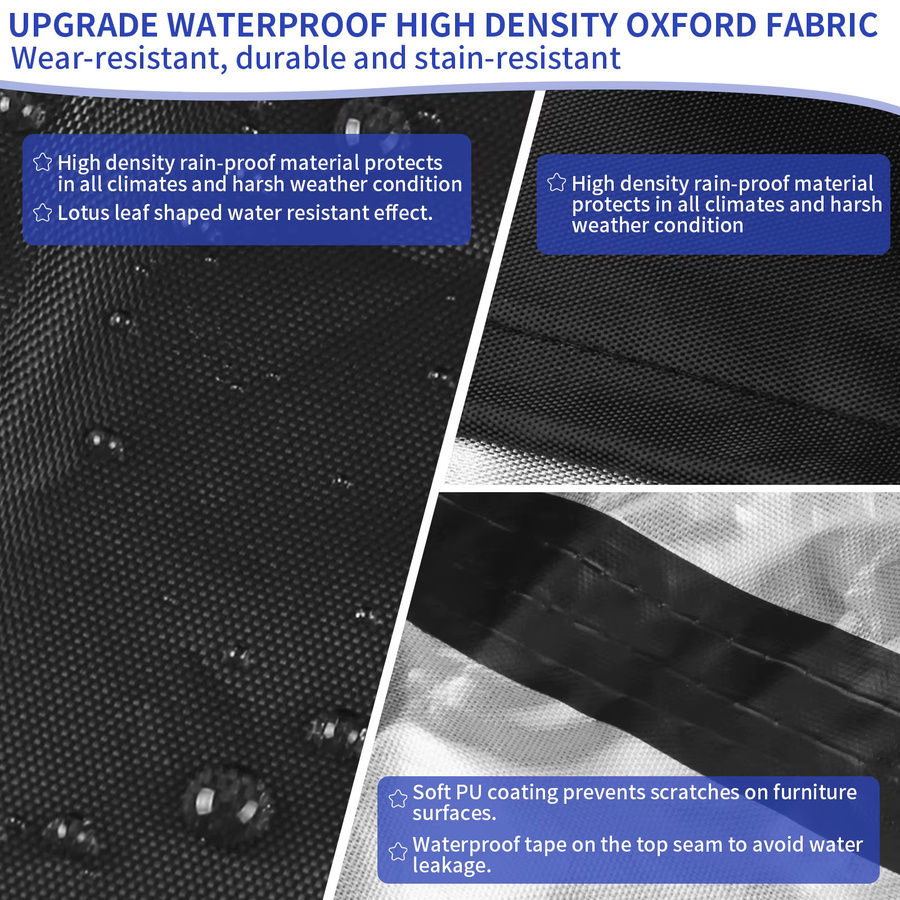 Funshot Sonnenliegen-Abdeckung aus wasserdichtem 210D Oxford Gewebe in Schwarz, B/T/H: 210 x 75 x 40 x 80 cm - Bild 2
