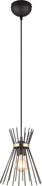 Reality Pendelleuchte Rod 1-flammig Schwarz-Gold Durchmesser: 20 cm - Bild 1