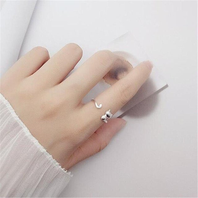 Ring 925 Silber, Katze, Damen - Bild 1