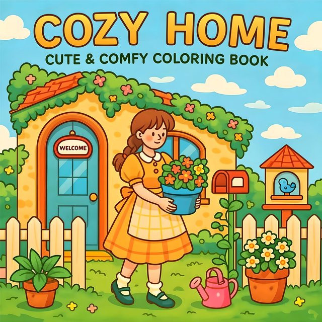 COSY HOME Malbuch für Erwachsene mit gemütlichen Alltagsaktivitäten und Räumen zur Entspannung, Mehrfarbig - Bild 1