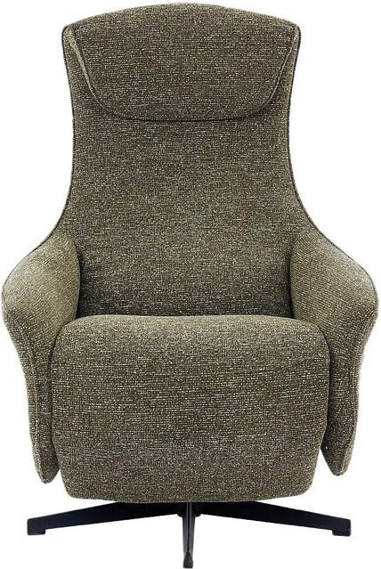Vente-unique Relaxsessel Tasemo in Grün mit Armlehnen und Schwenkfunktion - Bild 1