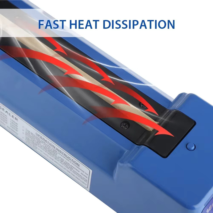 Manuelle Heißsiegelmaschine Impulse Sealer in Blau für Plastiktüten bis 20,3 cm Breite - Bild 4