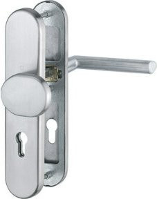 Hoppe Schutzgarnitur Stock.E86G/3331/3310/1140Z VA F69 aus Edelstahl in Silber - Bild 1