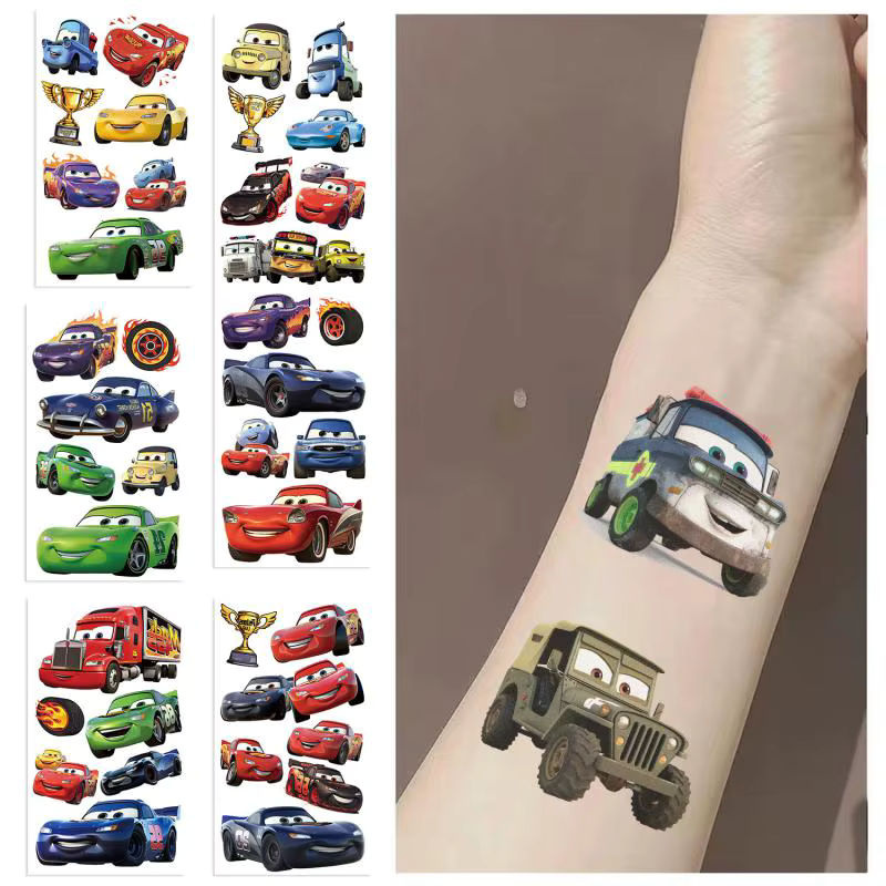 Disney Lightning McQueen Temporäre Tattoos für Kinder, 10er Set, mehrfarbig - Bild 5