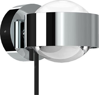 Top Light Puk! 80 Wall Avantgarde Wandleuchte in Chrom mit Glaslinse, Up-Down-Beleuchtung, modern und verstellbar - Bild 1