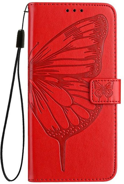 Leder Geldbörse Flip Case für ZTE Blade A53 Plus und weitere Modelle, Farbe: Rot - Bild 1