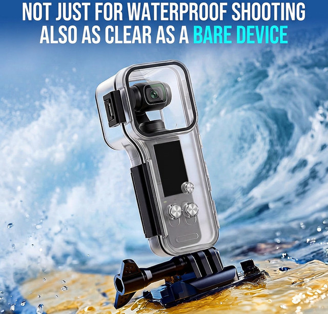 DJI OSMO Pocket 4 Unterwasser-Tauchgehäuse transparentes wasserdichtes Gehäuse bis 50m Tiefe - Bild 1
