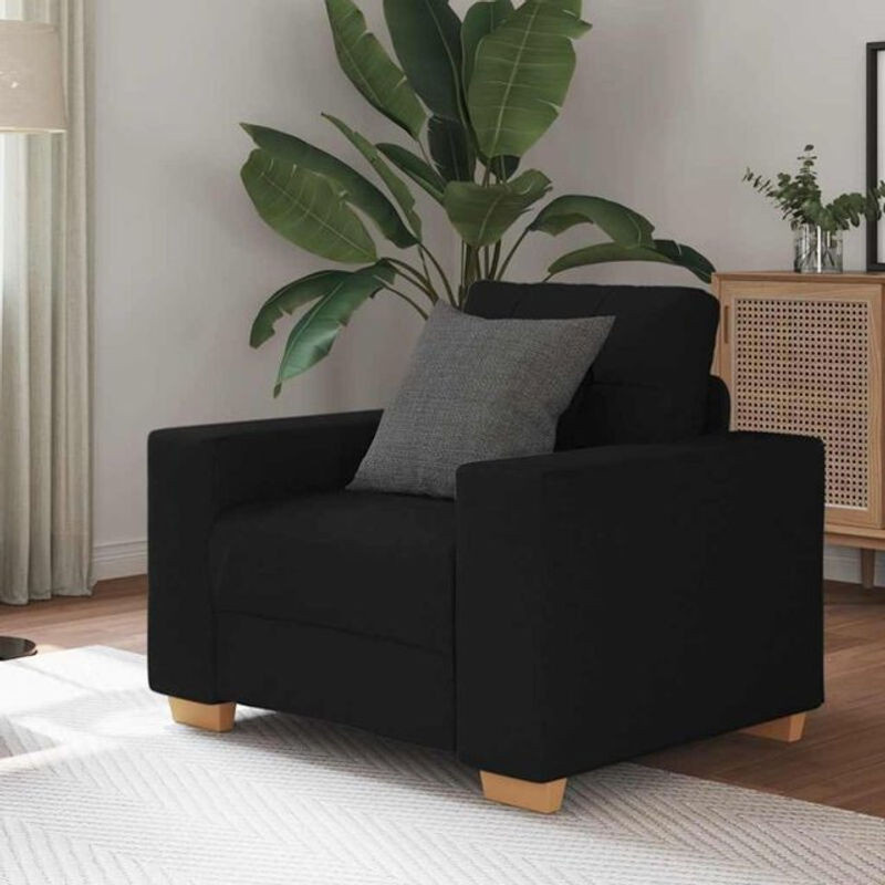 Moderner Sessel aus Stoff in Schwarz von Vidaxl, Breite: 60 cm - Bild 1