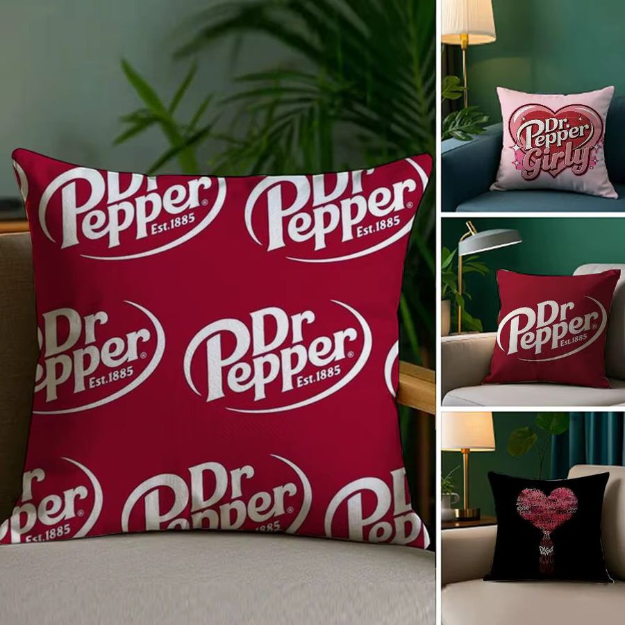 Cherry Drink Kissenbezug aus weichem Plüschstoff in Rot mit doppelseitigem Druck - Bild 2