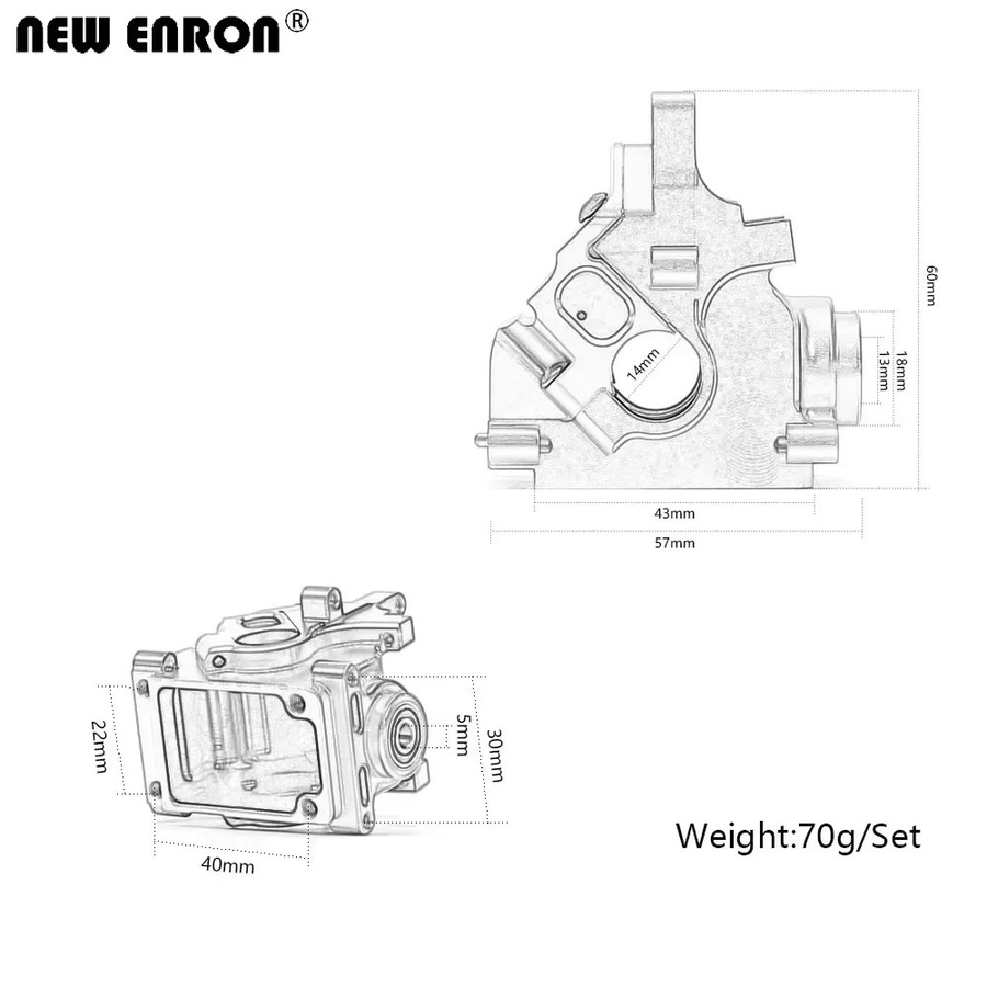 ARRMA Differentialgetriebegehäuse-Set, CNC-Legierung, Blau, Zubehör - Bild 2