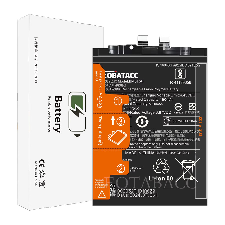 EOTABACC Ersatzakku BM5T(A) für Xiaomi 13T, Poco X6 Pro 5G und Xiaomi 14T inklusive Werkzeug, Schwarz - Bild 3