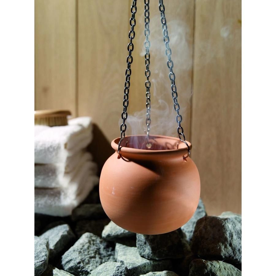 Karibu Aromatopf aus Terrakotta in Rot/Braun, B: 14 cm, H: 11 cm - Bild 2
