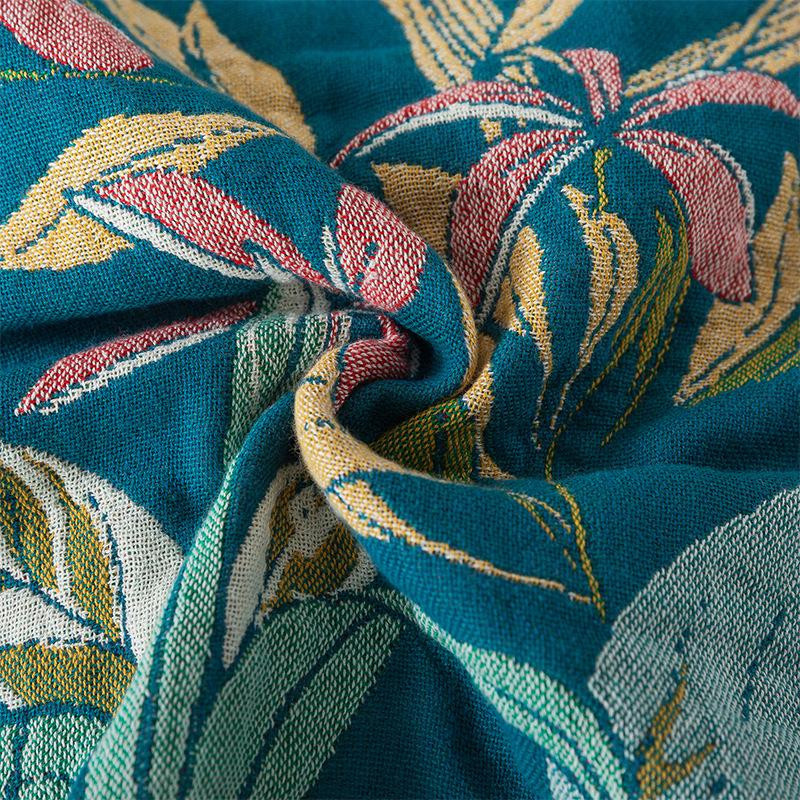 Global Finds Sommer-Decke aus Baumwoll-Musselin mit floralem Muster, Multicolour, B/B: 150 x 200 cm - Bild 6