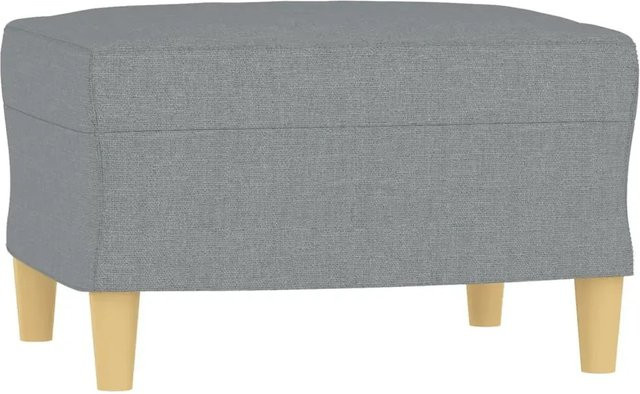 vidaXL Fußhocker Modell 3 in Hellgrau aus Stoff, B/T/H: 60 x 50 x 41 cm - Bild 1