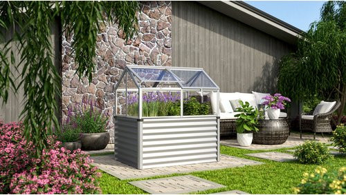 VITAVIA Hochbeet Zola aus Zincalume in Silber, B/T/H: 89 x 126,7 x 134,5 cm - Bild 1